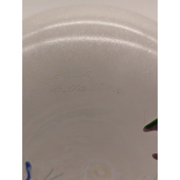 Kosta Boda Signed Bertil Vallien 80s "Rainbow Series" Stripe Glass Vase Flowers - Picture 6 of 15